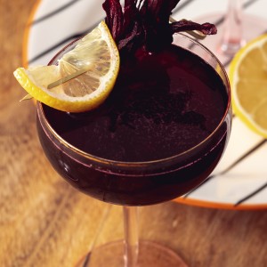 HIBISCUS FRENCH 75 cocktail recipe