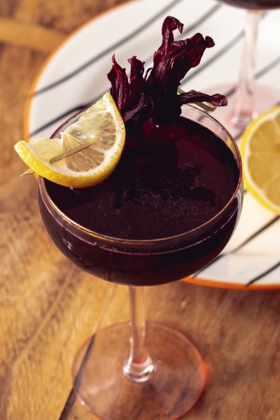 HIBISCUS FRENCH 75 cocktail recipe