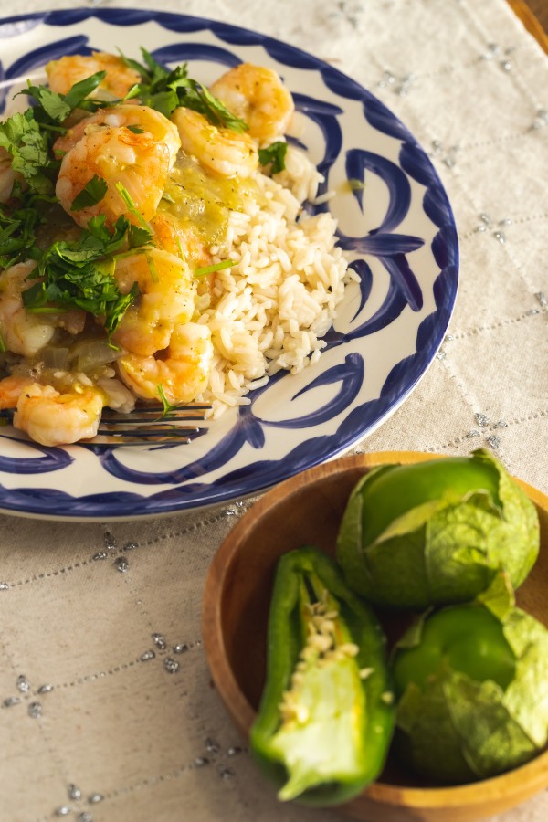 Quick and Easy Salsa Verde Shrimp - Sweet Life
