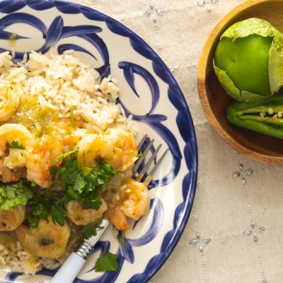 Quick and Easy Salsa Verde Shrimp